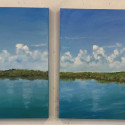 Housatonic   Oil on canvas, 20 x 72