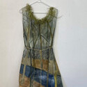 Dress,  from Walk with Me series, oil on paper  42 x 17